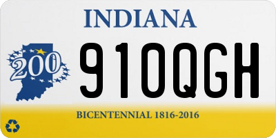 IN license plate 910QGH
