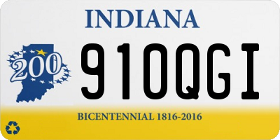 IN license plate 910QGI