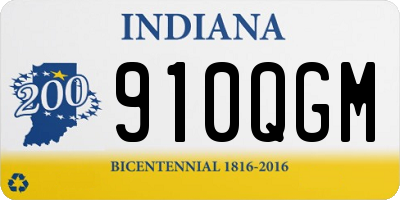 IN license plate 910QGM