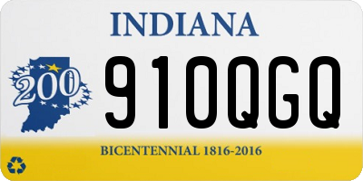 IN license plate 910QGQ
