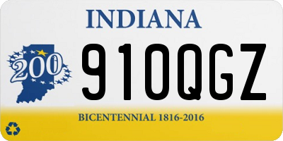IN license plate 910QGZ