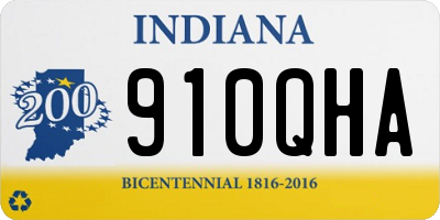 IN license plate 910QHA