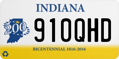 IN license plate 910QHD