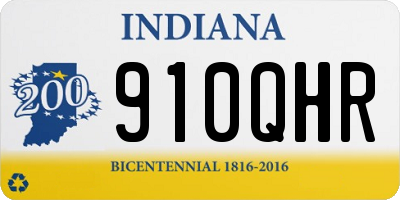 IN license plate 910QHR