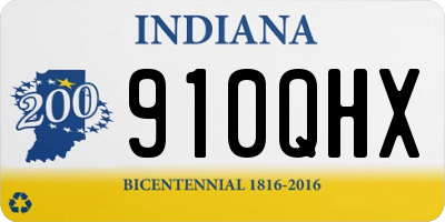IN license plate 910QHX