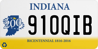 IN license plate 910QIB