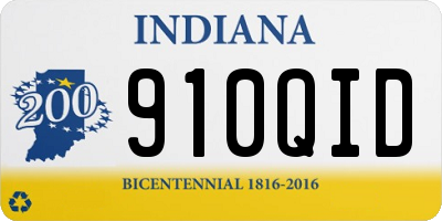 IN license plate 910QID