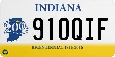 IN license plate 910QIF
