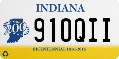 IN license plate 910QII