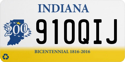 IN license plate 910QIJ