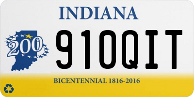 IN license plate 910QIT