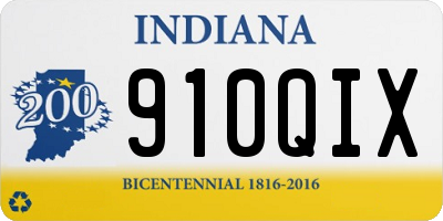 IN license plate 910QIX