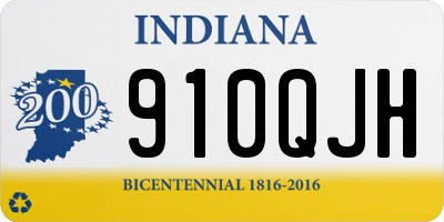 IN license plate 910QJH