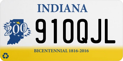 IN license plate 910QJL