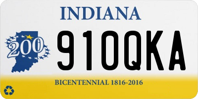 IN license plate 910QKA