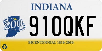 IN license plate 910QKF
