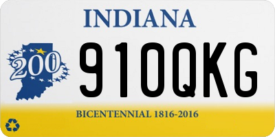 IN license plate 910QKG