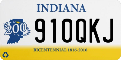 IN license plate 910QKJ