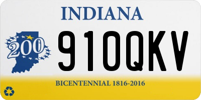 IN license plate 910QKV