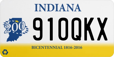 IN license plate 910QKX