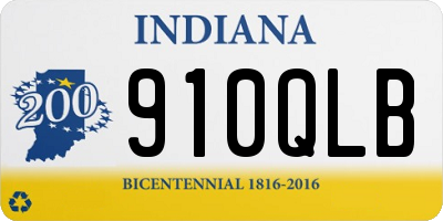 IN license plate 910QLB