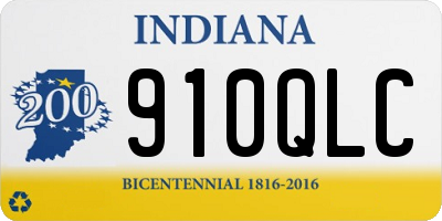 IN license plate 910QLC