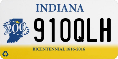 IN license plate 910QLH