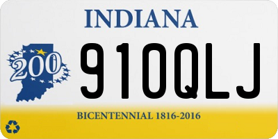 IN license plate 910QLJ