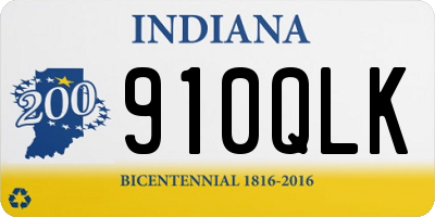 IN license plate 910QLK