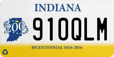 IN license plate 910QLM