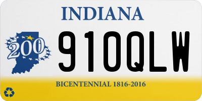 IN license plate 910QLW