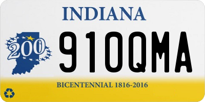 IN license plate 910QMA