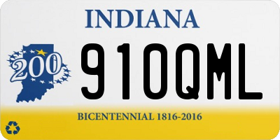 IN license plate 910QML