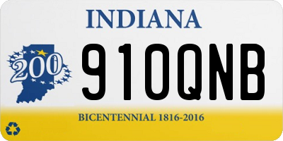 IN license plate 910QNB