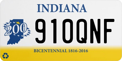 IN license plate 910QNF