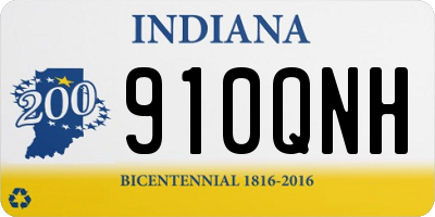 IN license plate 910QNH
