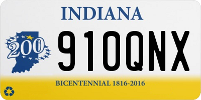 IN license plate 910QNX