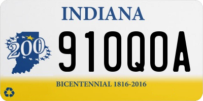 IN license plate 910QOA