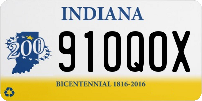 IN license plate 910QOX