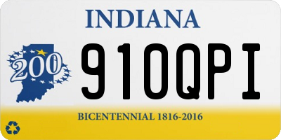 IN license plate 910QPI