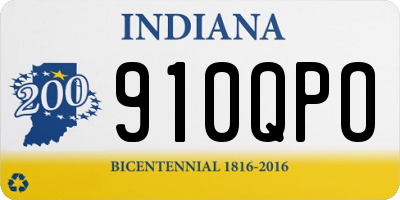IN license plate 910QPO