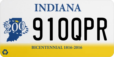 IN license plate 910QPR