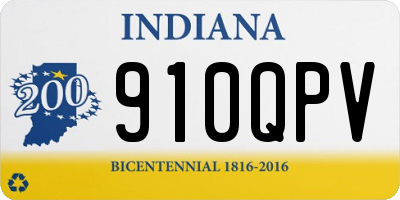 IN license plate 910QPV