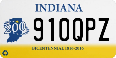 IN license plate 910QPZ