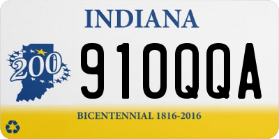 IN license plate 910QQA