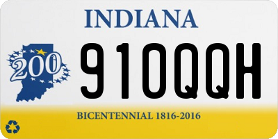 IN license plate 910QQH