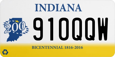 IN license plate 910QQW