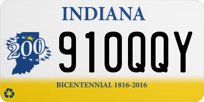 IN license plate 910QQY