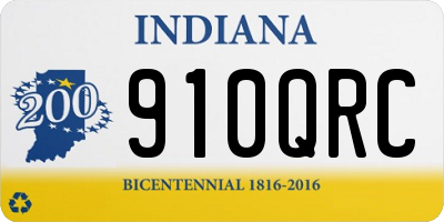 IN license plate 910QRC