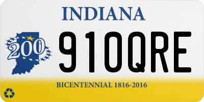 IN license plate 910QRE